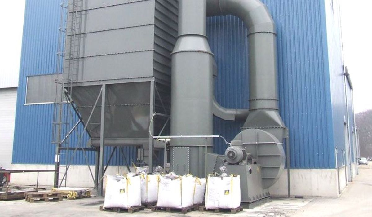 Dedusting unit for steel foundry